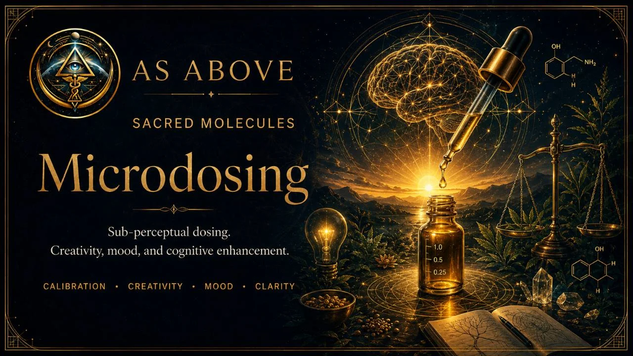 Microdosing ... sub-perceptual dosing, calibration, creativity, mood, clarity, and cognitive enhancement